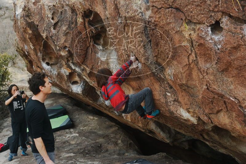 Bouldering in Hueco Tanks on 01/06/2019 with Blue Lizard Climbing and Yoga

Filename: SRM_20190106_1314040.jpg
Aperture: f/4.0
Shutter Speed: 1/400
Body: Canon EOS-1D Mark II
Lens: Canon EF 50mm f/1.8 II