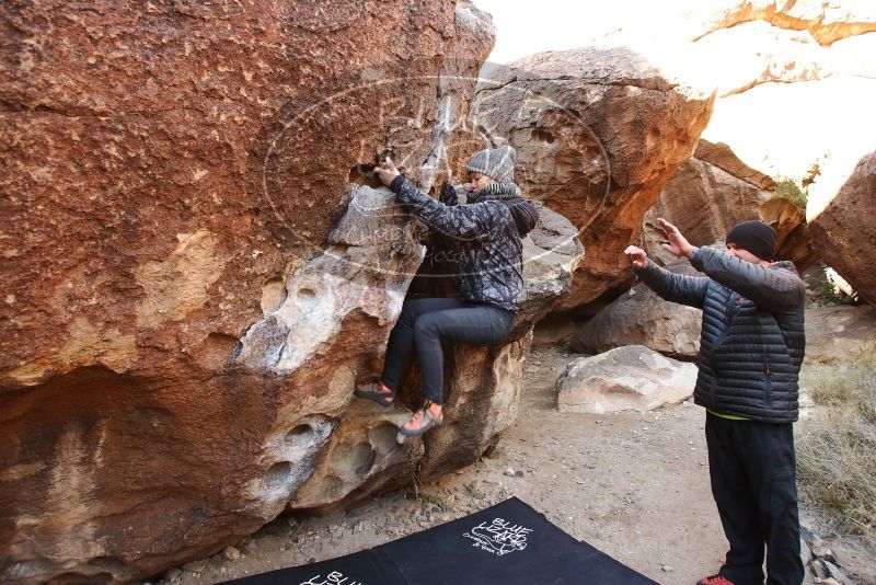Bouldering in Hueco Tanks on 01/13/2019 with Blue Lizard Climbing and Yoga

Filename: SRM_20190113_1028090.jpg
Aperture: f/5.6
Shutter Speed: 1/125
Body: Canon EOS-1D Mark II
Lens: Canon EF 16-35mm f/2.8 L