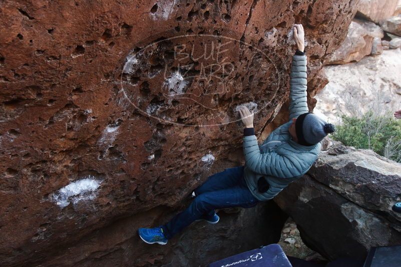 Bouldering in Hueco Tanks on 01/14/2019 with Blue Lizard Climbing and Yoga

Filename: SRM_20190114_1018100.jpg
Aperture: f/5.0
Shutter Speed: 1/160
Body: Canon EOS-1D Mark II
Lens: Canon EF 16-35mm f/2.8 L