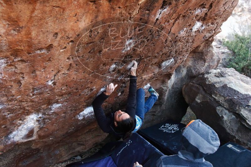 Bouldering in Hueco Tanks on 01/14/2019 with Blue Lizard Climbing and Yoga

Filename: SRM_20190114_1033350.jpg
Aperture: f/4.5
Shutter Speed: 1/200
Body: Canon EOS-1D Mark II
Lens: Canon EF 16-35mm f/2.8 L
