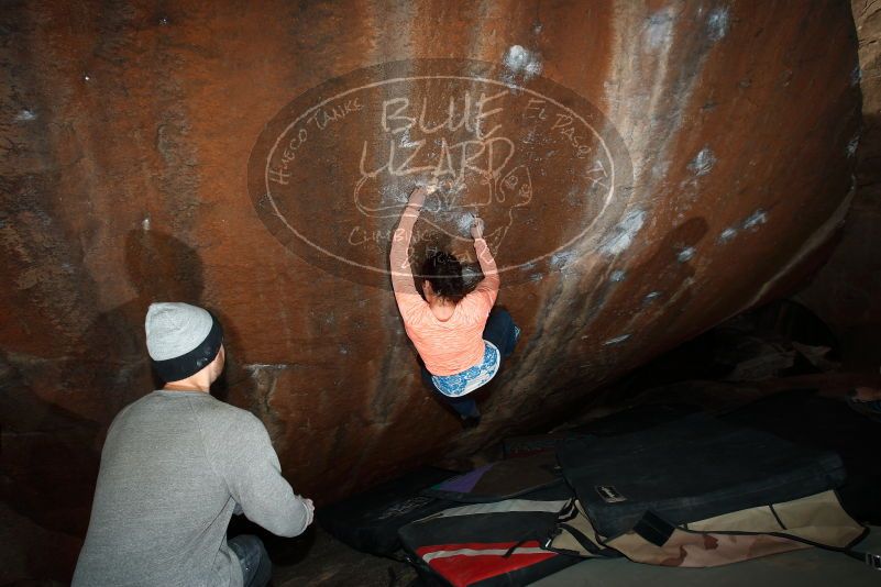 Bouldering in Hueco Tanks on 01/14/2019 with Blue Lizard Climbing and Yoga

Filename: SRM_20190114_1602410.jpg
Aperture: f/5.6
Shutter Speed: 1/250
Body: Canon EOS-1D Mark II
Lens: Canon EF 16-35mm f/2.8 L