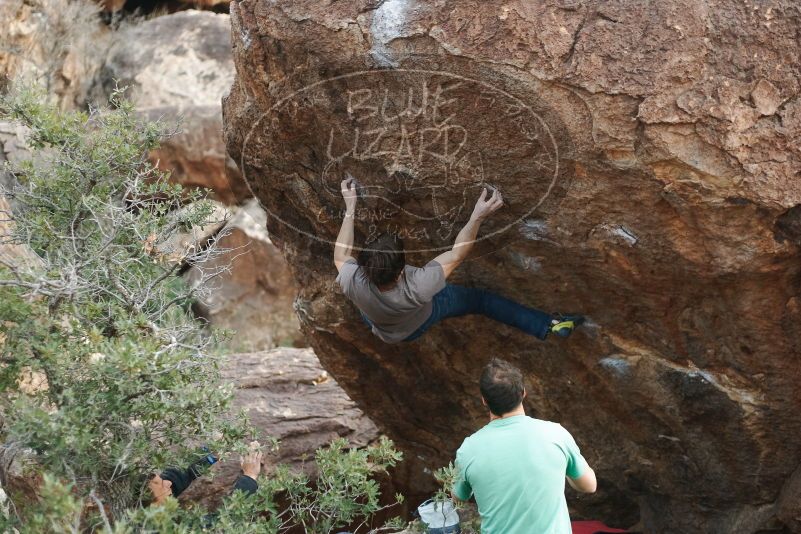 Bouldering in Hueco Tanks on 01/14/2019 with Blue Lizard Climbing and Yoga

Filename: SRM_20190114_1648550.jpg
Aperture: f/2.5
Shutter Speed: 1/320
Body: Canon EOS-1D Mark II
Lens: Canon EF 50mm f/1.8 II