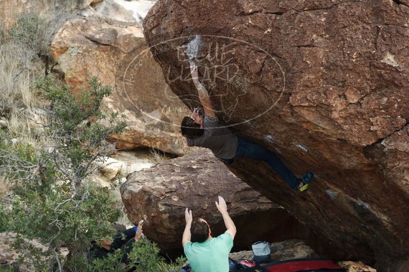Bouldering in Hueco Tanks on 01/14/2019 with Blue Lizard Climbing and Yoga

Filename: SRM_20190114_1649010.jpg
Aperture: f/3.2
Shutter Speed: 1/320
Body: Canon EOS-1D Mark II
Lens: Canon EF 50mm f/1.8 II