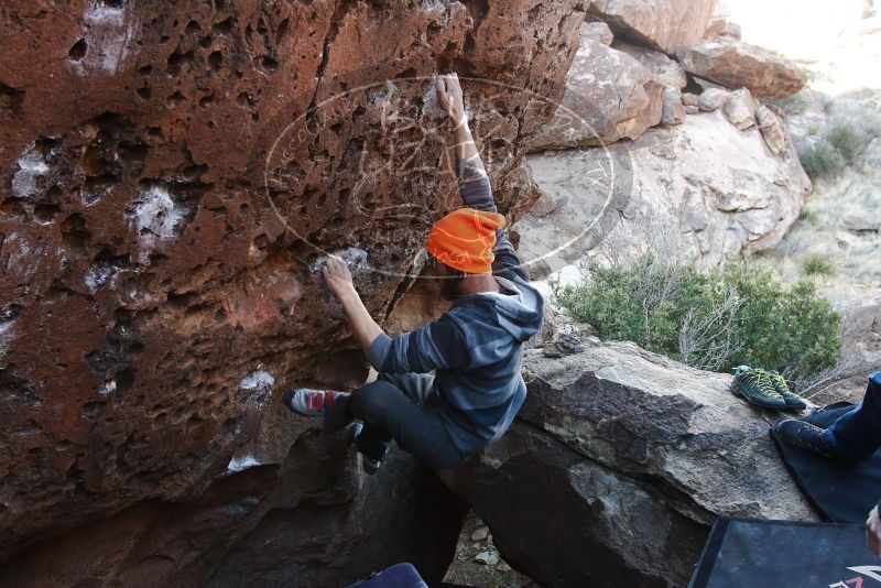 Bouldering in Hueco Tanks on 01/14/2019 with Blue Lizard Climbing and Yoga

Filename: SRM_20190114_1013220.jpg
Aperture: f/5.0
Shutter Speed: 1/160
Body: Canon EOS-1D Mark II
Lens: Canon EF 16-35mm f/2.8 L