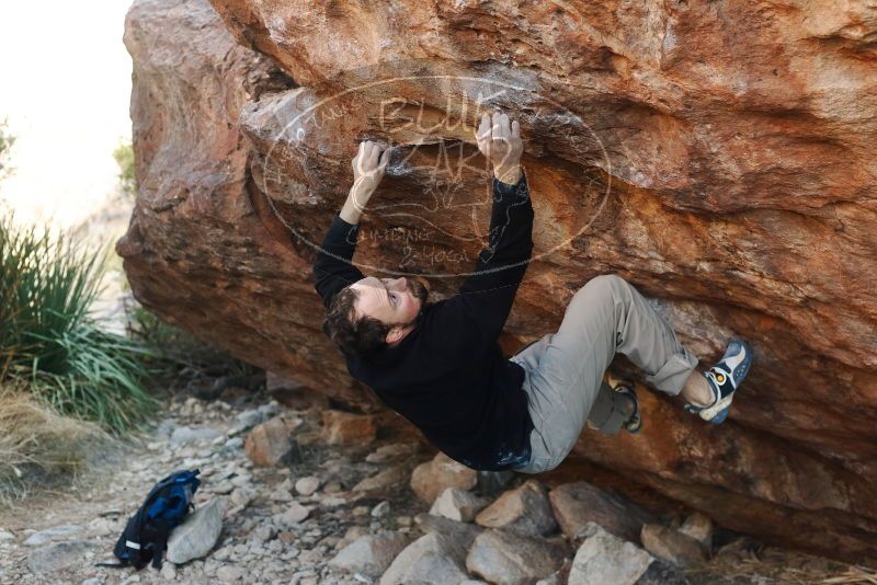 Bouldering in Hueco Tanks on 01/14/2019 with Blue Lizard Climbing and Yoga

Filename: SRM_20190114_1057130.jpg
Aperture: f/3.2
Shutter Speed: 1/250
Body: Canon EOS-1D Mark II
Lens: Canon EF 50mm f/1.8 II