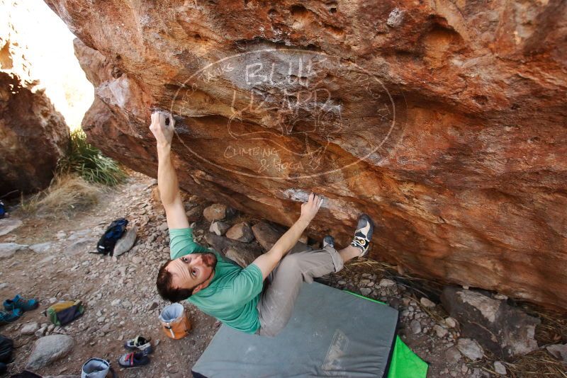 Bouldering in Hueco Tanks on 01/14/2019 with Blue Lizard Climbing and Yoga

Filename: SRM_20190114_1140440.jpg
Aperture: f/5.6
Shutter Speed: 1/250
Body: Canon EOS-1D Mark II
Lens: Canon EF 16-35mm f/2.8 L