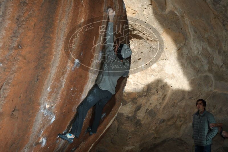 Bouldering in Hueco Tanks on 01/14/2019 with Blue Lizard Climbing and Yoga

Filename: SRM_20190114_1535170.jpg
Aperture: f/4.0
Shutter Speed: 1/250
Body: Canon EOS-1D Mark II
Lens: Canon EF 50mm f/1.8 II