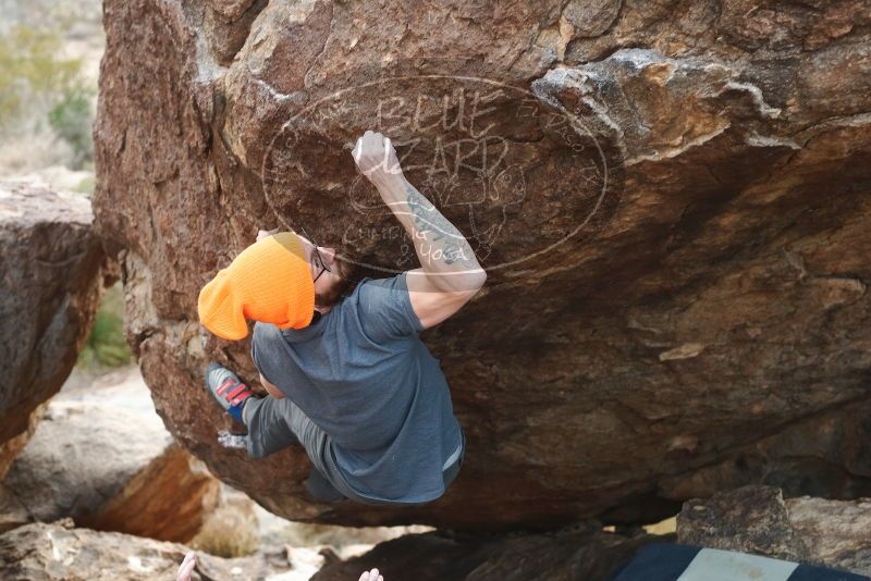 Bouldering in Hueco Tanks on 01/14/2019 with Blue Lizard Climbing and Yoga

Filename: SRM_20190114_1704330.jpg
Aperture: f/3.2
Shutter Speed: 1/250
Body: Canon EOS-1D Mark II
Lens: Canon EF 50mm f/1.8 II