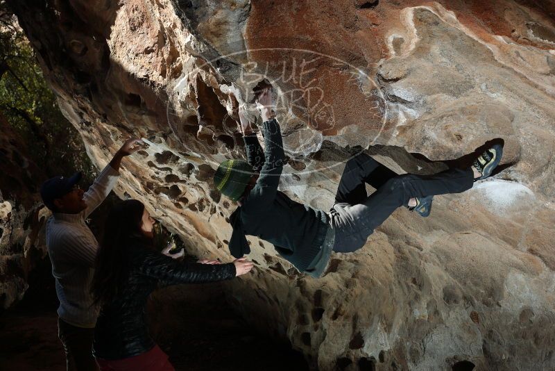 Bouldering in Hueco Tanks on 01/18/2019 with Blue Lizard Climbing and Yoga

Filename: SRM_20190118_1320180.jpg
Aperture: f/5.6
Shutter Speed: 1/250
Body: Canon EOS-1D Mark II
Lens: Canon EF 50mm f/1.8 II