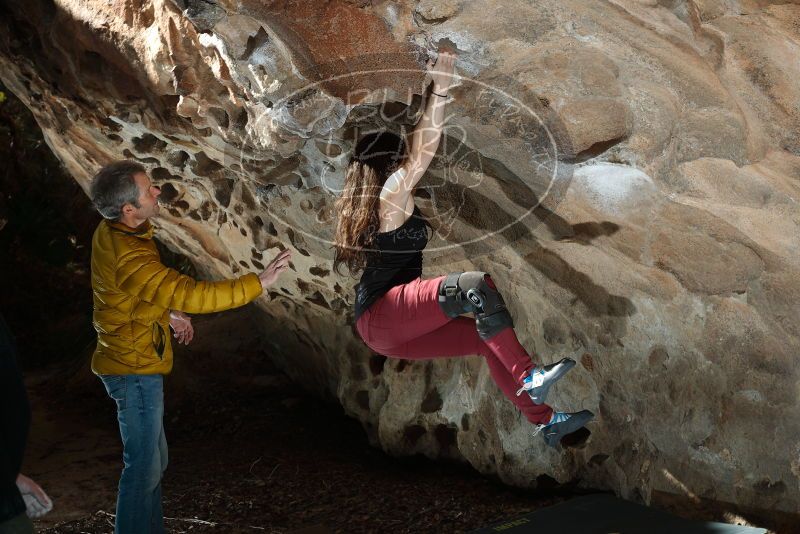 Bouldering in Hueco Tanks on 01/18/2019 with Blue Lizard Climbing and Yoga

Filename: SRM_20190118_1323080.jpg
Aperture: f/5.6
Shutter Speed: 1/200
Body: Canon EOS-1D Mark II
Lens: Canon EF 50mm f/1.8 II
