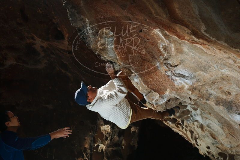 Bouldering in Hueco Tanks on 01/18/2019 with Blue Lizard Climbing and Yoga

Filename: SRM_20190118_1325280.jpg
Aperture: f/6.3
Shutter Speed: 1/250
Body: Canon EOS-1D Mark II
Lens: Canon EF 50mm f/1.8 II