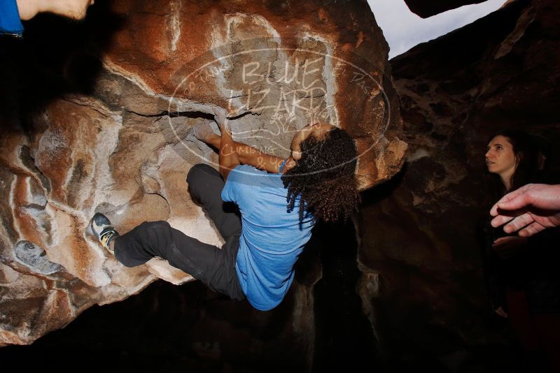 Bouldering in Hueco Tanks on 01/18/2019 with Blue Lizard Climbing and Yoga

Filename: SRM_20190118_1400370.jpg
Aperture: f/8.0
Shutter Speed: 1/250
Body: Canon EOS-1D Mark II
Lens: Canon EF 16-35mm f/2.8 L