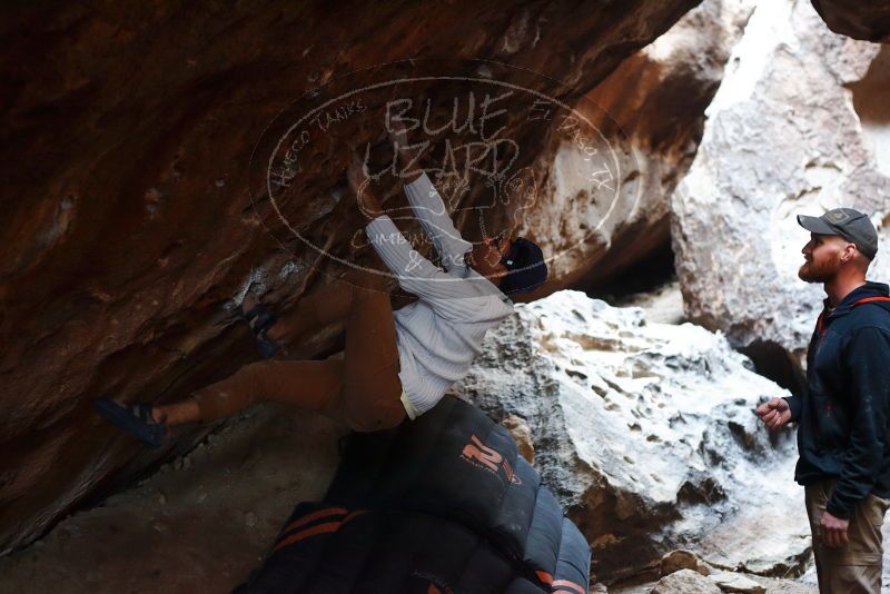Bouldering in Hueco Tanks on 01/18/2019 with Blue Lizard Climbing and Yoga

Filename: SRM_20190118_1604100.jpg
Aperture: f/2.8
Shutter Speed: 1/125
Body: Canon EOS-1D Mark II
Lens: Canon EF 50mm f/1.8 II
