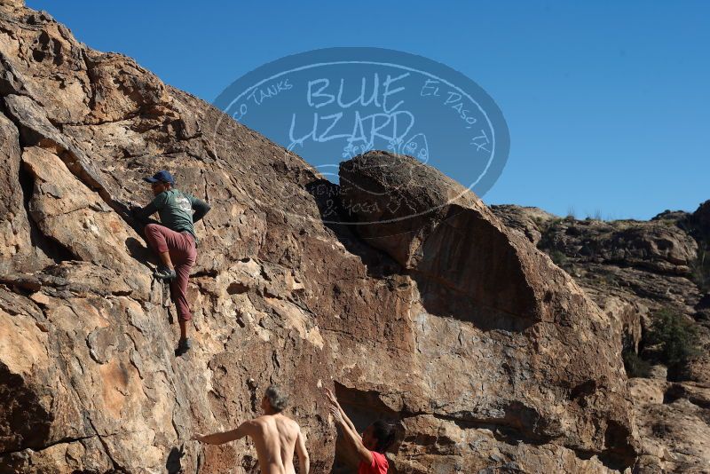 Bouldering in Hueco Tanks on 01/19/2019 with Blue Lizard Climbing and Yoga

Filename: SRM_20190119_1111131.jpg
Aperture: f/7.1
Shutter Speed: 1/250
Body: Canon EOS-1D Mark II
Lens: Canon EF 50mm f/1.8 II