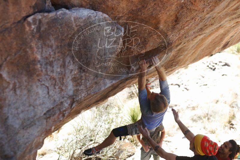 Bouldering in Hueco Tanks on 01/19/2019 with Blue Lizard Climbing and Yoga

Filename: SRM_20190119_1429050.jpg
Aperture: f/2.8
Shutter Speed: 1/500
Body: Canon EOS-1D Mark II
Lens: Canon EF 50mm f/1.8 II