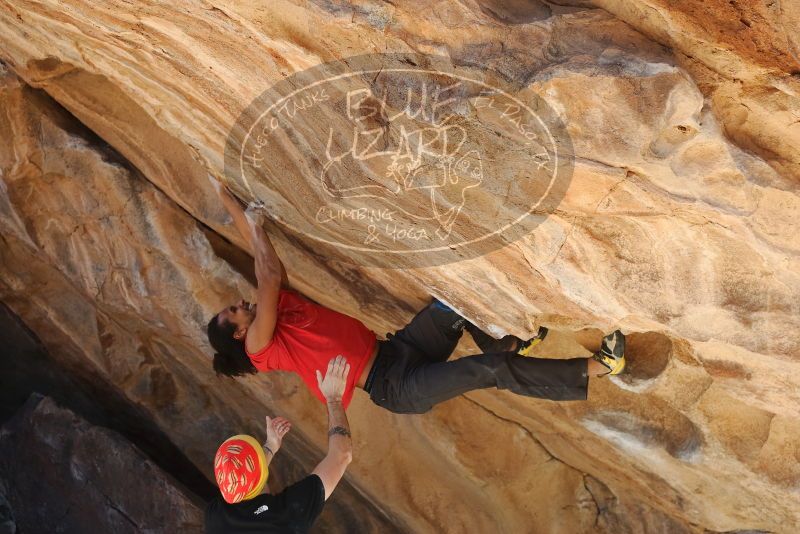 Bouldering in Hueco Tanks on 01/19/2019 with Blue Lizard Climbing and Yoga

Filename: SRM_20190119_1509580.jpg
Aperture: f/4.0
Shutter Speed: 1/400
Body: Canon EOS-1D Mark II
Lens: Canon EF 50mm f/1.8 II