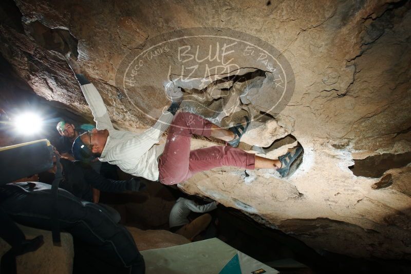 Bouldering in Hueco Tanks on 01/19/2019 with Blue Lizard Climbing and Yoga

Filename: SRM_20190119_1649540.jpg
Aperture: f/8.0
Shutter Speed: 1/250
Body: Canon EOS-1D Mark II
Lens: Canon EF 16-35mm f/2.8 L