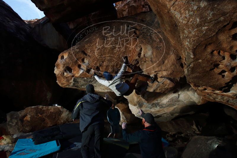 Bouldering in Hueco Tanks on 01/20/2019 with Blue Lizard Climbing and Yoga

Filename: SRM_20190120_1242110.jpg
Aperture: f/5.6
Shutter Speed: 1/250
Body: Canon EOS-1D Mark II
Lens: Canon EF 16-35mm f/2.8 L
