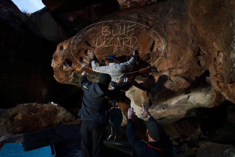 Bouldering in Hueco Tanks on 01/20/2019 with Blue Lizard Climbing and Yoga

Filename: SRM_20190120_1242180.jpg
Aperture: f/5.6
Shutter Speed: 1/250
Body: Canon EOS-1D Mark II
Lens: Canon EF 16-35mm f/2.8 L