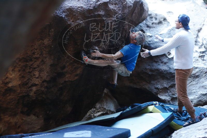 Bouldering in Hueco Tanks on 01/20/2019 with Blue Lizard Climbing and Yoga

Filename: SRM_20190120_1315491.jpg
Aperture: f/2.8
Shutter Speed: 1/200
Body: Canon EOS-1D Mark II
Lens: Canon EF 50mm f/1.8 II