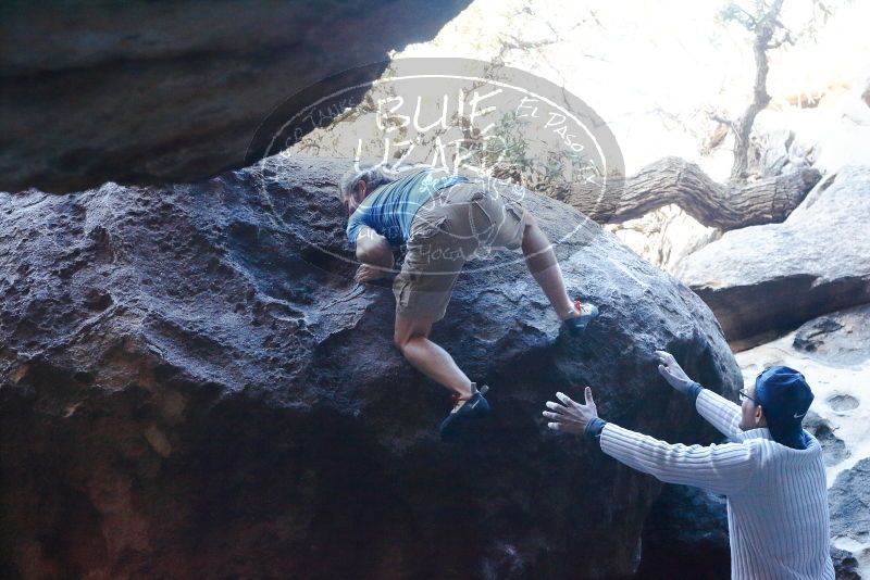Bouldering in Hueco Tanks on 01/20/2019 with Blue Lizard Climbing and Yoga

Filename: SRM_20190120_1316251.jpg
Aperture: f/6.3
Shutter Speed: 1/200
Body: Canon EOS-1D Mark II
Lens: Canon EF 50mm f/1.8 II