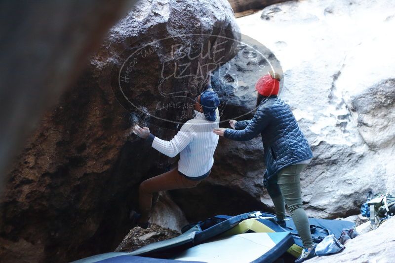 Bouldering in Hueco Tanks on 01/20/2019 with Blue Lizard Climbing and Yoga

Filename: SRM_20190120_1319240.jpg
Aperture: f/2.8
Shutter Speed: 1/200
Body: Canon EOS-1D Mark II
Lens: Canon EF 50mm f/1.8 II
