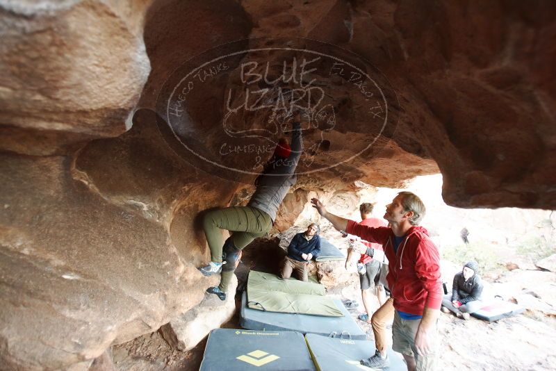 Bouldering in Hueco Tanks on 01/20/2019 with Blue Lizard Climbing and Yoga

Filename: SRM_20190120_1732240.jpg
Aperture: f/3.2
Shutter Speed: 1/250
Body: Canon EOS-1D Mark II
Lens: Canon EF 16-35mm f/2.8 L