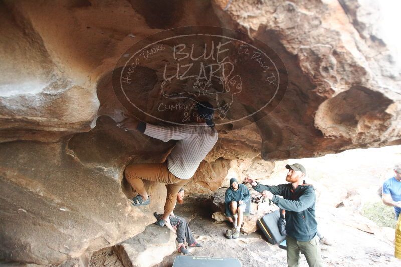 Bouldering in Hueco Tanks on 01/20/2019 with Blue Lizard Climbing and Yoga

Filename: SRM_20190120_1800210.jpg
Aperture: f/2.8
Shutter Speed: 1/200
Body: Canon EOS-1D Mark II
Lens: Canon EF 16-35mm f/2.8 L