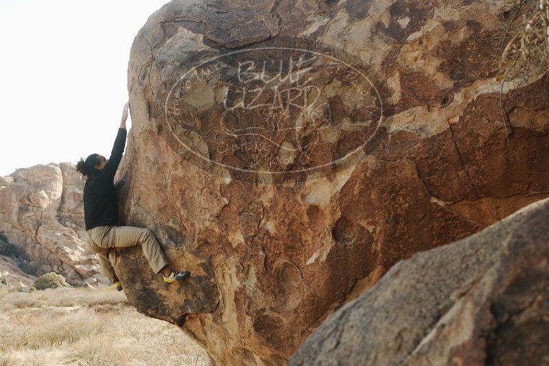 Bouldering in Hueco Tanks on 01/21/2019 with Blue Lizard Climbing and Yoga

Filename: SRM_20190121_1031420.jpg
Aperture: f/4.5
Shutter Speed: 1/250
Body: Canon EOS-1D Mark II
Lens: Canon EF 50mm f/1.8 II