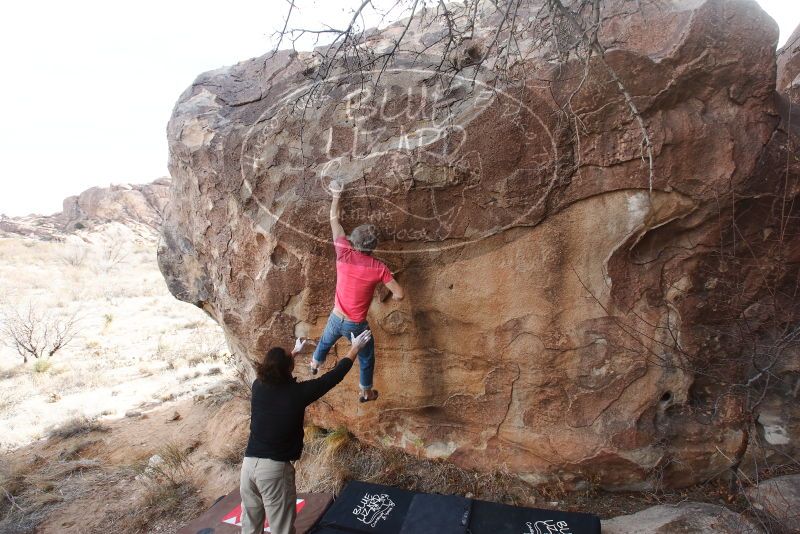 Bouldering in Hueco Tanks on 01/21/2019 with Blue Lizard Climbing and Yoga

Filename: SRM_20190121_1125330.jpg
Aperture: f/6.3
Shutter Speed: 1/250
Body: Canon EOS-1D Mark II
Lens: Canon EF 16-35mm f/2.8 L
