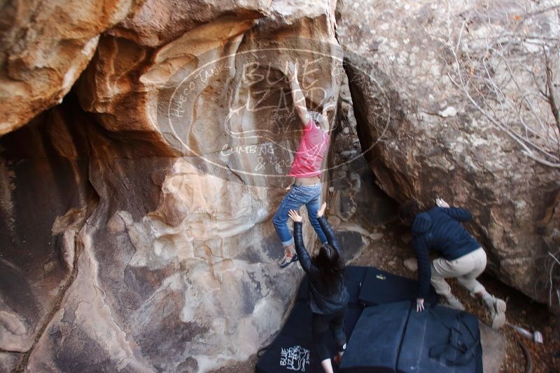 Bouldering in Hueco Tanks on 01/21/2019 with Blue Lizard Climbing and Yoga

Filename: SRM_20190121_1214380.jpg
Aperture: f/4.0
Shutter Speed: 1/200
Body: Canon EOS-1D Mark II
Lens: Canon EF 16-35mm f/2.8 L