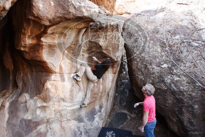 Bouldering in Hueco Tanks on 01/21/2019 with Blue Lizard Climbing and Yoga

Filename: SRM_20190121_1228130.jpg
Aperture: f/3.5
Shutter Speed: 1/200
Body: Canon EOS-1D Mark II
Lens: Canon EF 16-35mm f/2.8 L