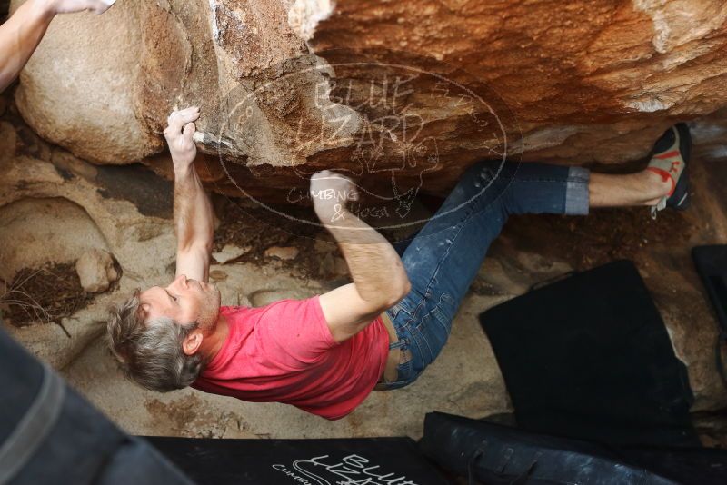 Bouldering in Hueco Tanks on 01/21/2019 with Blue Lizard Climbing and Yoga

Filename: SRM_20190121_1352290.jpg
Aperture: f/4.5
Shutter Speed: 1/250
Body: Canon EOS-1D Mark II
Lens: Canon EF 50mm f/1.8 II