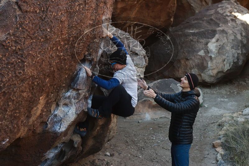 Bouldering in Hueco Tanks on 01/26/2019 with Blue Lizard Climbing and Yoga

Filename: SRM_20190126_1020270.jpg
Aperture: f/4.0
Shutter Speed: 1/250
Body: Canon EOS-1D Mark II
Lens: Canon EF 50mm f/1.8 II