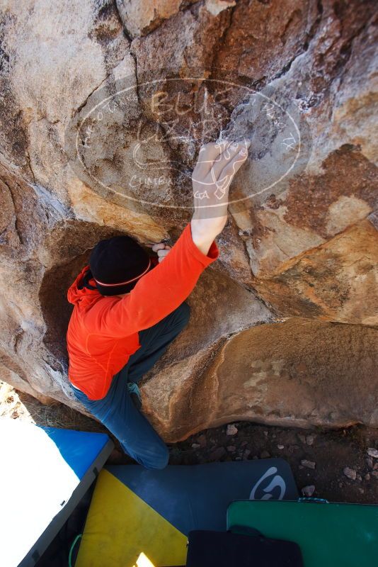 Bouldering in Hueco Tanks on 01/26/2019 with Blue Lizard Climbing and Yoga

Filename: SRM_20190126_1112040.jpg
Aperture: f/5.6
Shutter Speed: 1/250
Body: Canon EOS-1D Mark II
Lens: Canon EF 16-35mm f/2.8 L