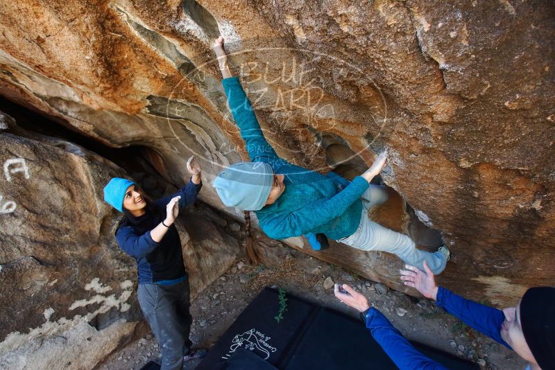 Bouldering in Hueco Tanks on 01/26/2019 with Blue Lizard Climbing and Yoga

Filename: SRM_20190126_1242190.jpg
Aperture: f/4.5
Shutter Speed: 1/200
Body: Canon EOS-1D Mark II
Lens: Canon EF 16-35mm f/2.8 L