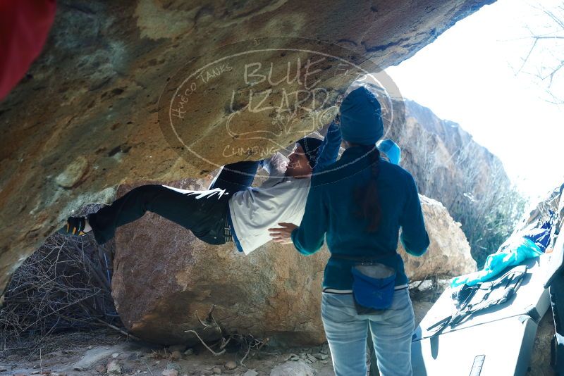 Bouldering in Hueco Tanks on 01/26/2019 with Blue Lizard Climbing and Yoga

Filename: SRM_20190126_1316460.jpg
Aperture: f/4.0
Shutter Speed: 1/250
Body: Canon EOS-1D Mark II
Lens: Canon EF 50mm f/1.8 II