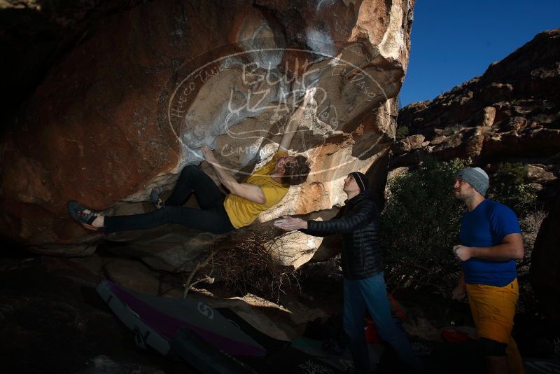 Bouldering in Hueco Tanks on 01/26/2019 with Blue Lizard Climbing and Yoga

Filename: SRM_20190126_1637170.jpg
Aperture: f/6.3
Shutter Speed: 1/250
Body: Canon EOS-1D Mark II
Lens: Canon EF 16-35mm f/2.8 L