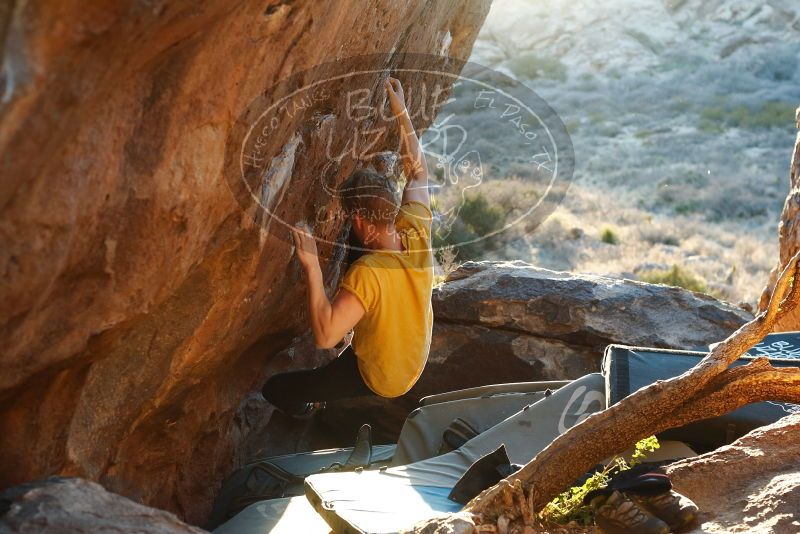 Bouldering in Hueco Tanks on 01/26/2019 with Blue Lizard Climbing and Yoga

Filename: SRM_20190126_1812120.jpg
Aperture: f/4.0
Shutter Speed: 1/250
Body: Canon EOS-1D Mark II
Lens: Canon EF 50mm f/1.8 II
