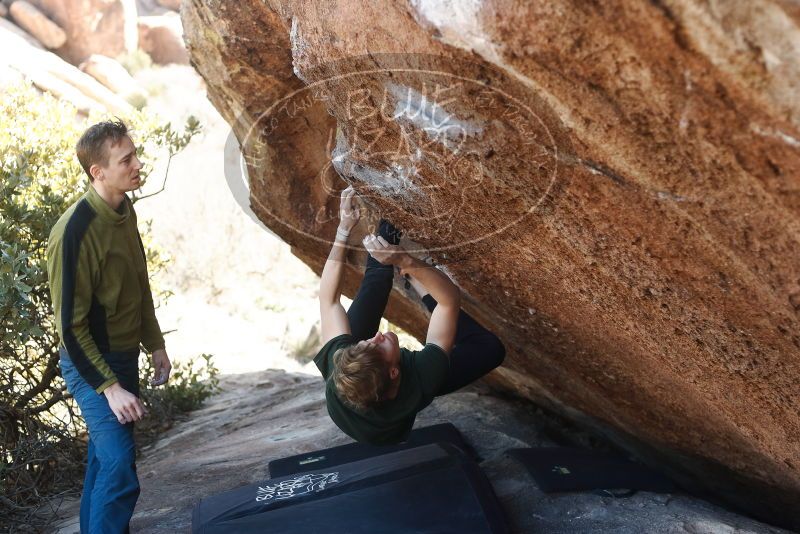 Bouldering in Hueco Tanks on 01/27/2019 with Blue Lizard Climbing and Yoga

Filename: SRM_20190127_1151170.jpg
Aperture: f/3.2
Shutter Speed: 1/400
Body: Canon EOS-1D Mark II
Lens: Canon EF 50mm f/1.8 II