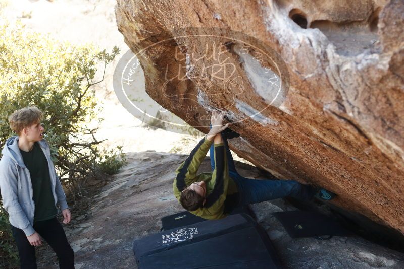 Bouldering in Hueco Tanks on 01/27/2019 with Blue Lizard Climbing and Yoga

Filename: SRM_20190127_1158020.jpg
Aperture: f/3.2
Shutter Speed: 1/500
Body: Canon EOS-1D Mark II
Lens: Canon EF 50mm f/1.8 II