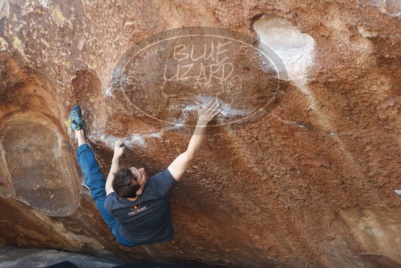 Bouldering in Hueco Tanks on 01/27/2019 with Blue Lizard Climbing and Yoga

Filename: SRM_20190127_1201541.jpg
Aperture: f/2.8
Shutter Speed: 1/400
Body: Canon EOS-1D Mark II
Lens: Canon EF 50mm f/1.8 II