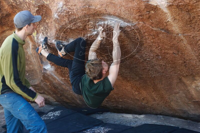 Bouldering in Hueco Tanks on 01/27/2019 with Blue Lizard Climbing and Yoga

Filename: SRM_20190127_1250040.jpg
Aperture: f/3.2
Shutter Speed: 1/250
Body: Canon EOS-1D Mark II
Lens: Canon EF 50mm f/1.8 II