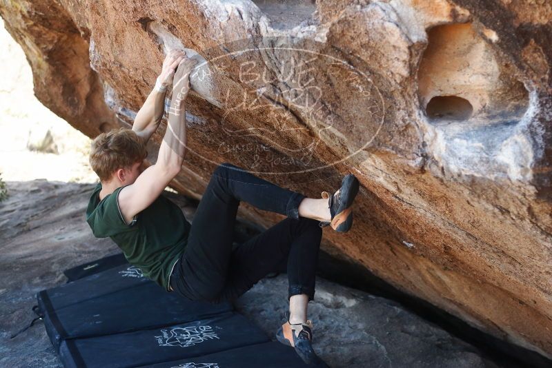 Bouldering in Hueco Tanks on 01/27/2019 with Blue Lizard Climbing and Yoga

Filename: SRM_20190127_1250160.jpg
Aperture: f/3.2
Shutter Speed: 1/500
Body: Canon EOS-1D Mark II
Lens: Canon EF 50mm f/1.8 II