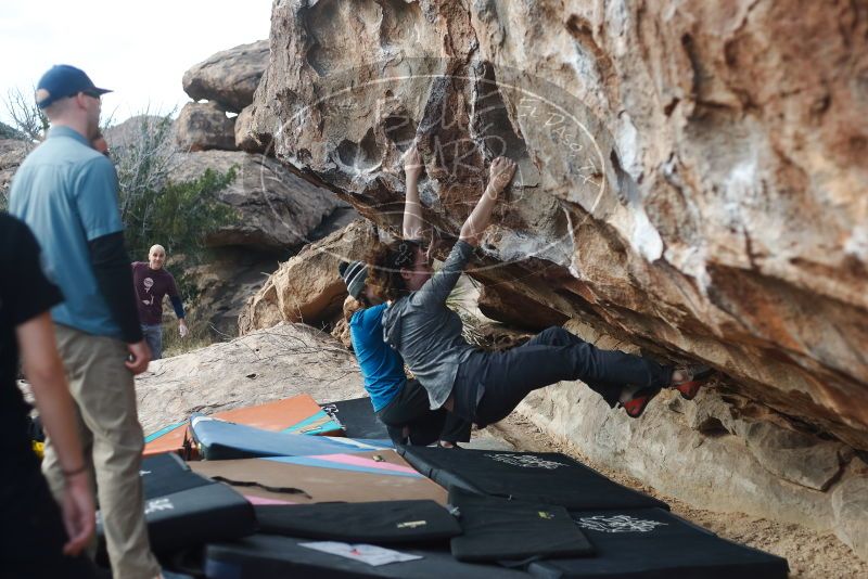 Bouldering in Hueco Tanks on 02/03/2019 with Blue Lizard Climbing and Yoga

Filename: SRM_20190203_1102100.jpg
Aperture: f/2.8
Shutter Speed: 1/1250
Body: Canon EOS-1D Mark II
Lens: Canon EF 50mm f/1.8 II