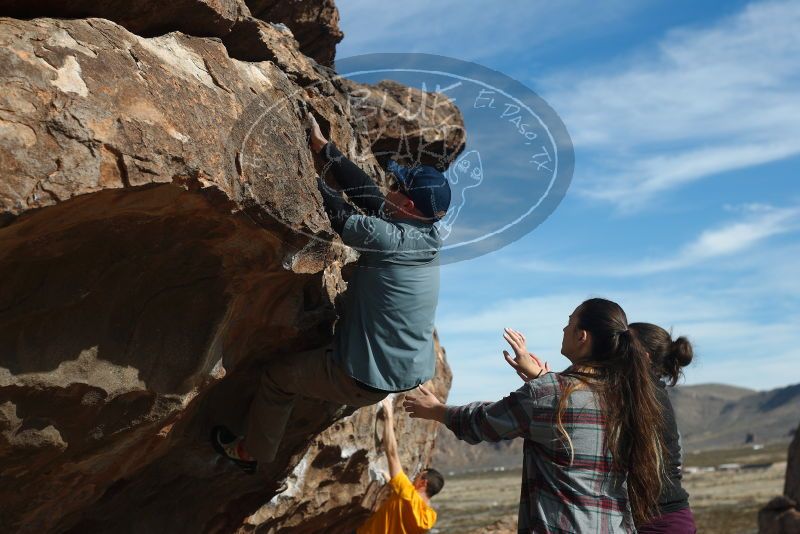 Bouldering in Hueco Tanks on 02/03/2019 with Blue Lizard Climbing and Yoga

Filename: SRM_20190203_1114420.jpg
Aperture: f/4.0
Shutter Speed: 1/800
Body: Canon EOS-1D Mark II
Lens: Canon EF 50mm f/1.8 II