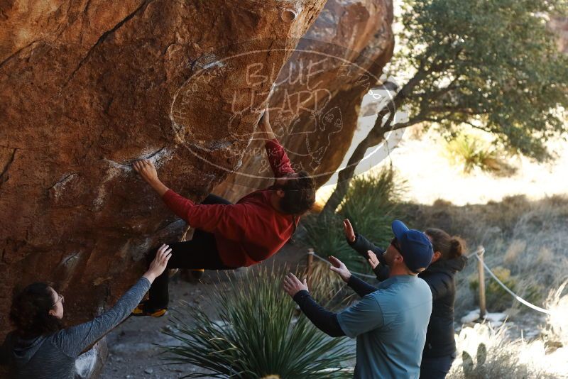 Bouldering in Hueco Tanks on 02/03/2019 with Blue Lizard Climbing and Yoga

Filename: SRM_20190203_1253300.jpg
Aperture: f/3.5
Shutter Speed: 1/400
Body: Canon EOS-1D Mark II
Lens: Canon EF 50mm f/1.8 II