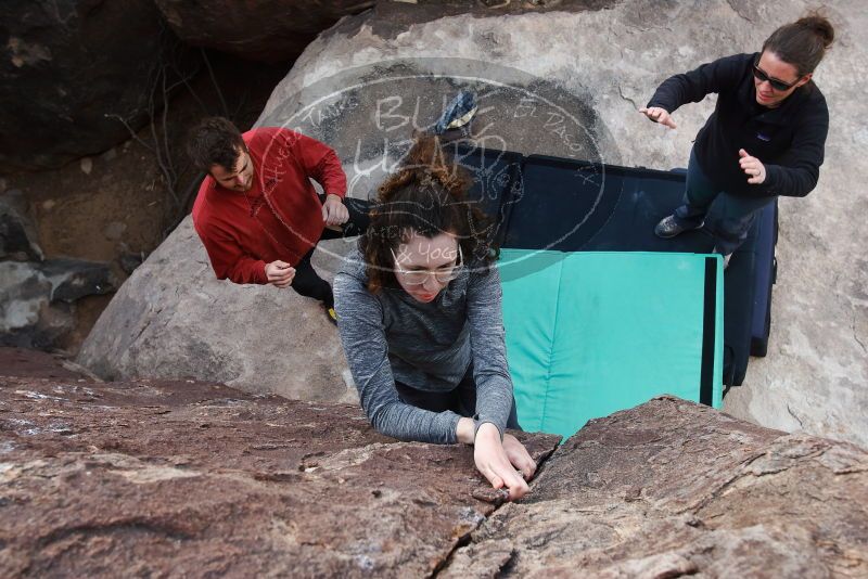 Bouldering in Hueco Tanks on 02/03/2019 with Blue Lizard Climbing and Yoga

Filename: SRM_20190203_1651090.jpg
Aperture: f/5.6
Shutter Speed: 1/160
Body: Canon EOS-1D Mark II
Lens: Canon EF 16-35mm f/2.8 L