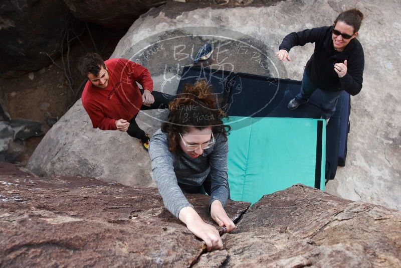 Bouldering in Hueco Tanks on 02/03/2019 with Blue Lizard Climbing and Yoga

Filename: SRM_20190203_1651121.jpg
Aperture: f/5.6
Shutter Speed: 1/160
Body: Canon EOS-1D Mark II
Lens: Canon EF 16-35mm f/2.8 L
