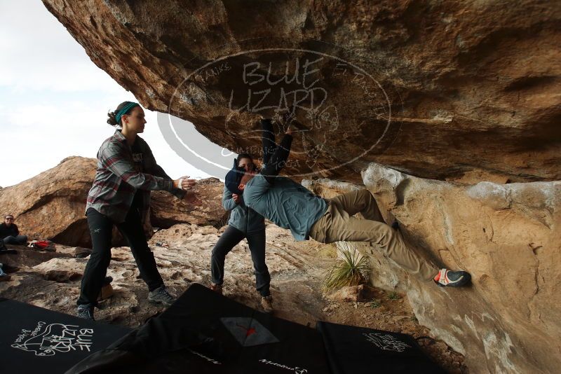 Bouldering in Hueco Tanks on 02/03/2019 with Blue Lizard Climbing and Yoga

Filename: SRM_20190203_1747261.jpg
Aperture: f/5.6
Shutter Speed: 1/320
Body: Canon EOS-1D Mark II
Lens: Canon EF 16-35mm f/2.8 L